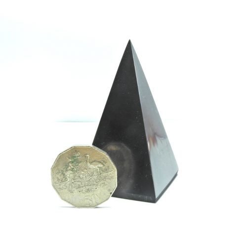 Tall Shungite 4cm Polished Pyramid
