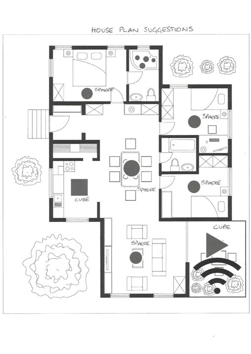 Labelled House Plan of Shungite