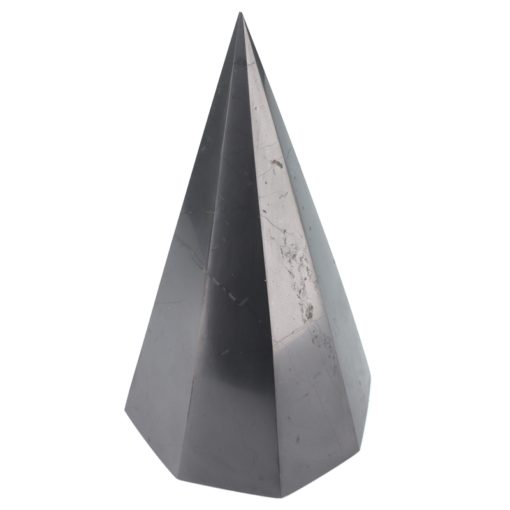 Tall Shungite Octagonal Pyramid polished