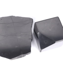 5cm Polished Shungite cube on stand